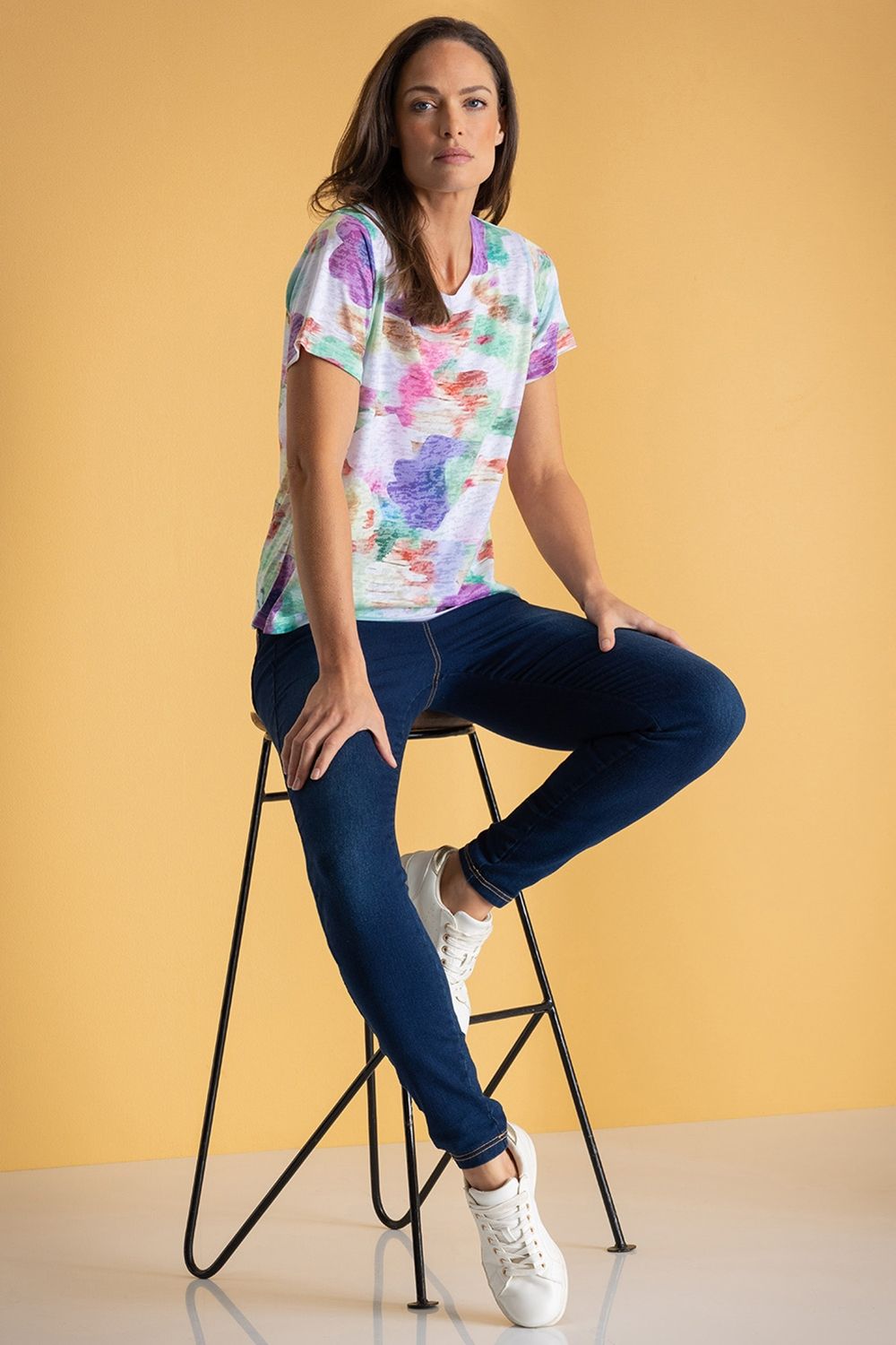 Klass. Printed Jersey Top