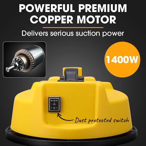NNEMB 20L 1400W Wet and Dry Vacuum Cleaner-with Blower-for Car-Workshop-Carpet