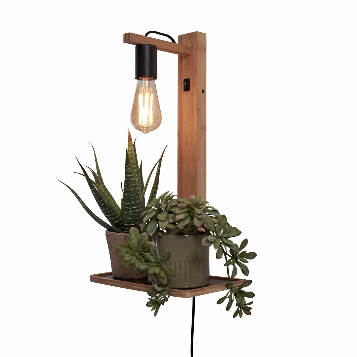 GOOD&MOJO wandlamp Flores - bruin - 30x18x52cm