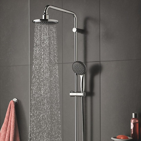 Colonne de douche Grohe Vitalio Start System 160 avec nettoyant robinetterie Grohe GrohClean