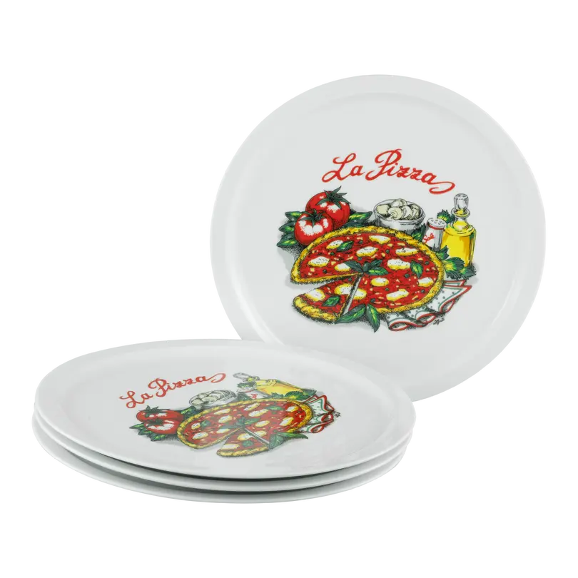 Pizzateller 4er-Set Milano