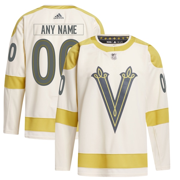 Vegas Golden Knights adidas 2024 NHL Winter Classic Primegreen Authentic Custom Jersey - Cream