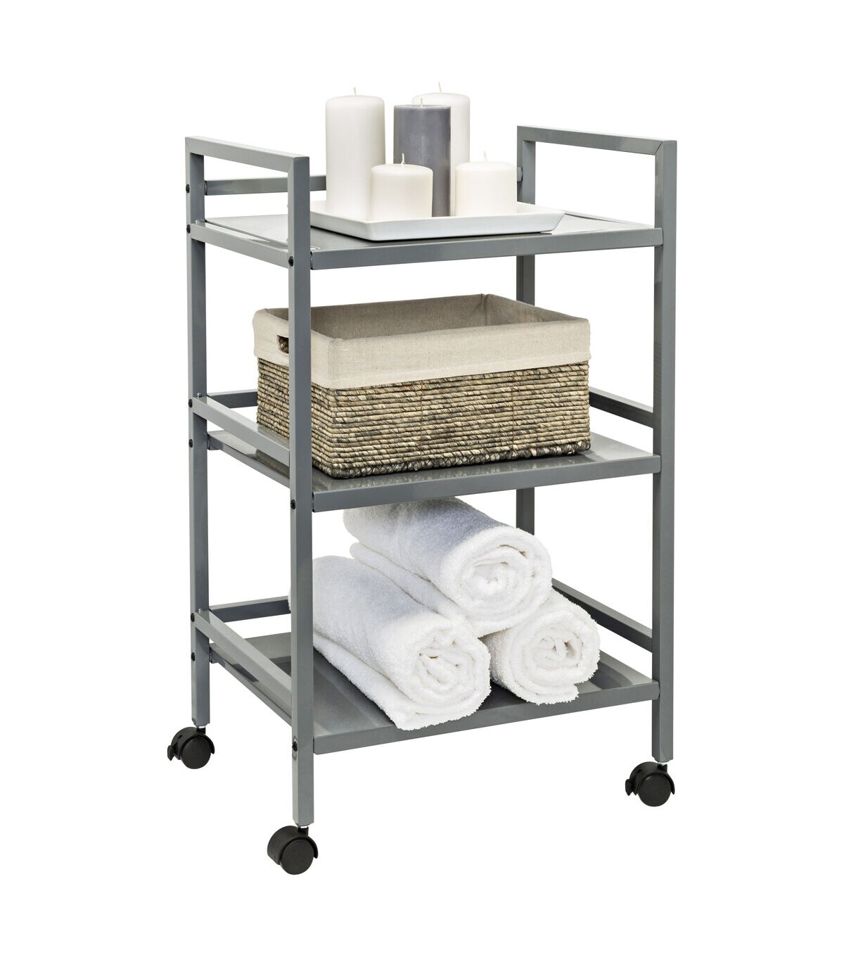 Honey Can Do 19 x 31 Gray Metal Multi Purpose Cart 30lbs