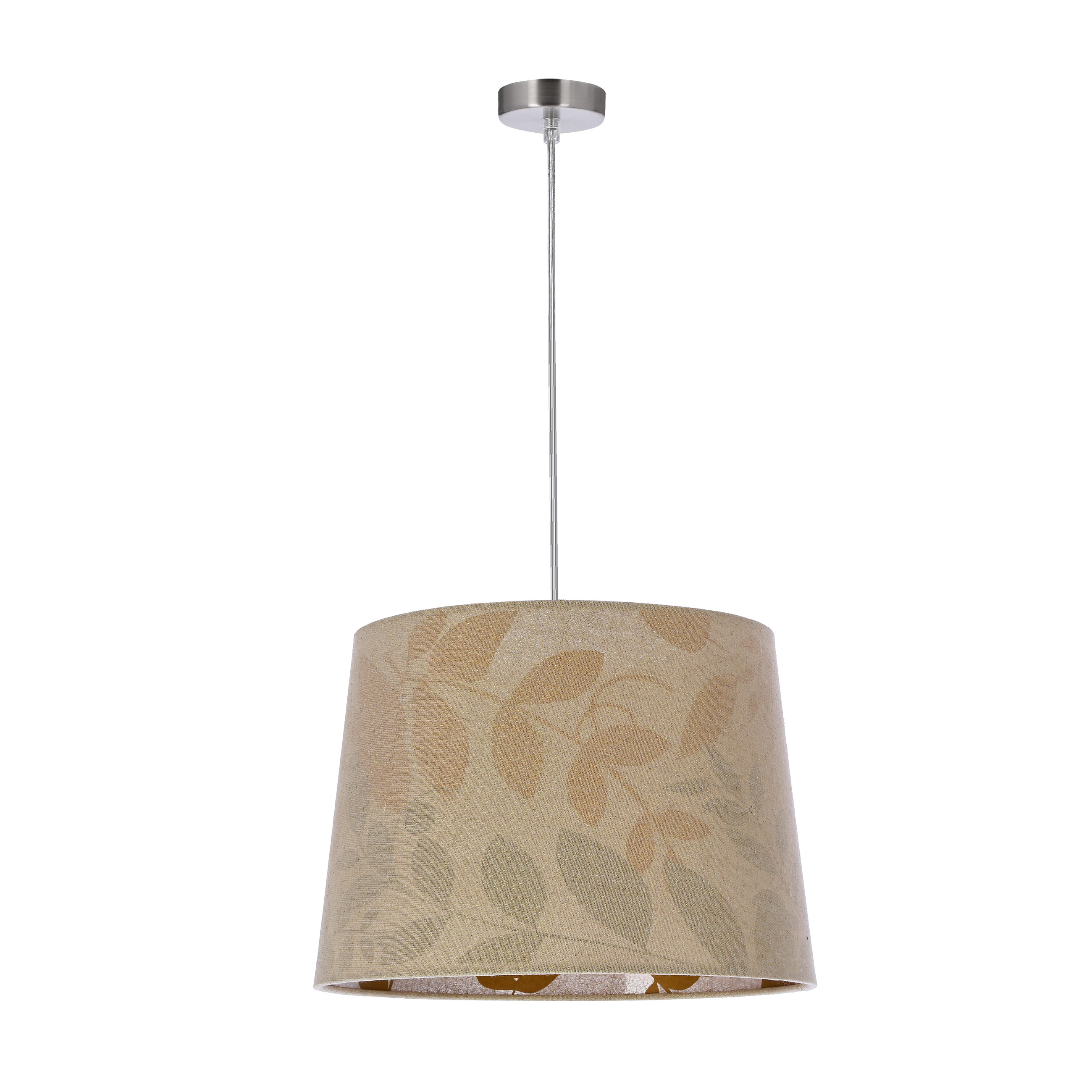 Lampa wisząca chromowana-beżowa MIRAGE 1xE27x60W Candellux