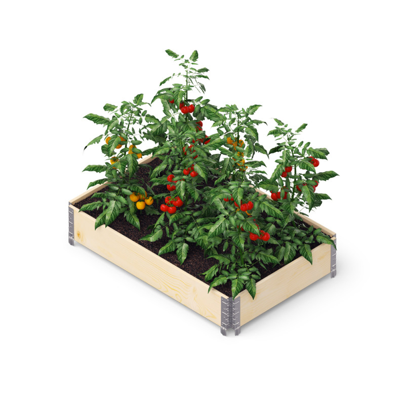 Carré potager Garden Box naturel 120 x 80 x 19,5 cm UPYARD