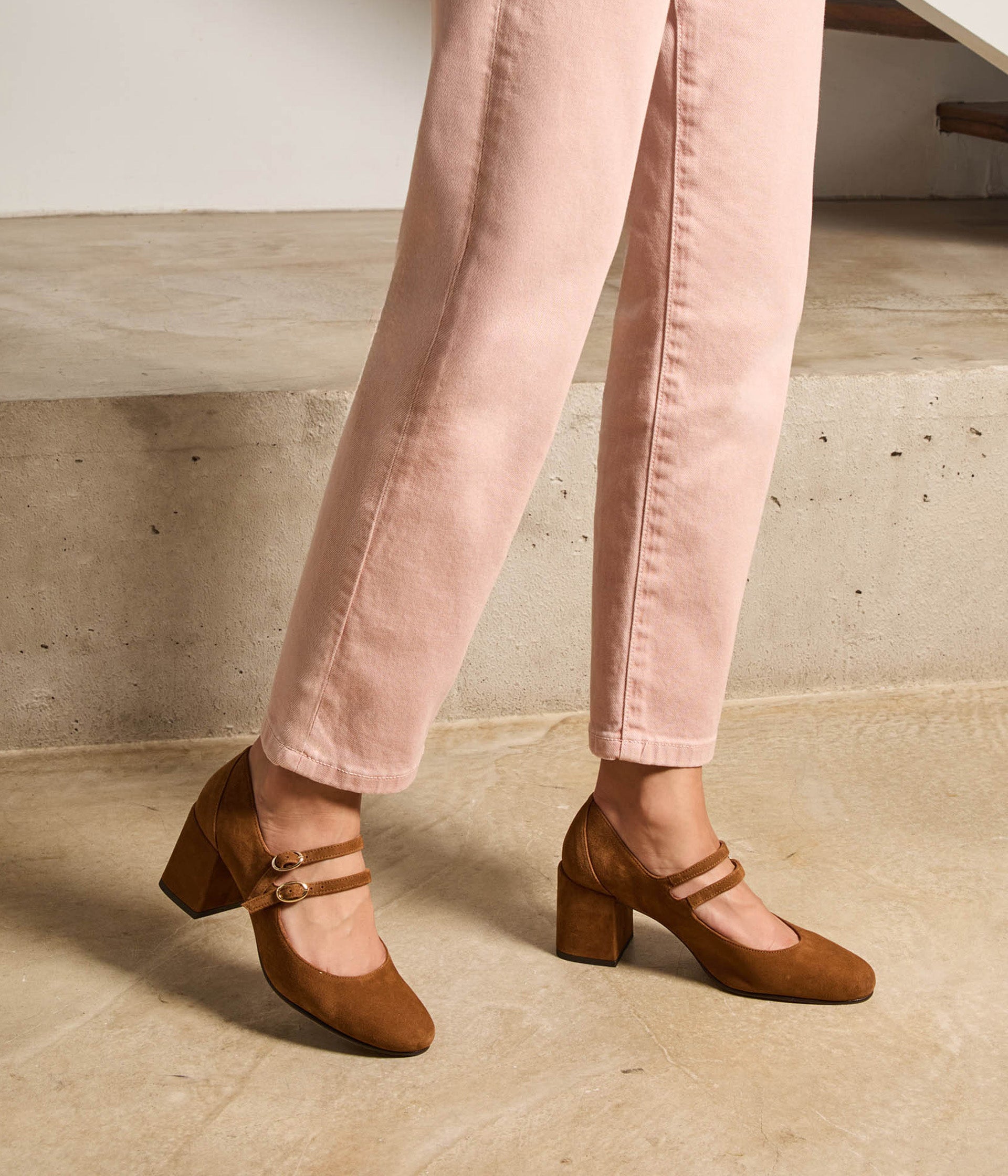 Babies velours camel Madeleine