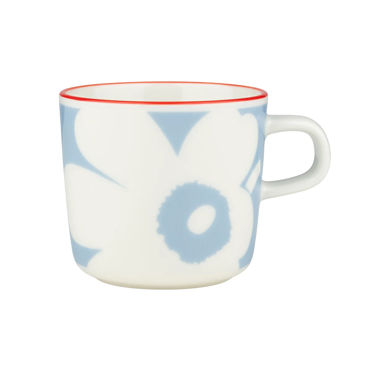 Marimekko - Oiva Juhla Unikko Kaffeetasse 200 ml, white / light blue / orange red