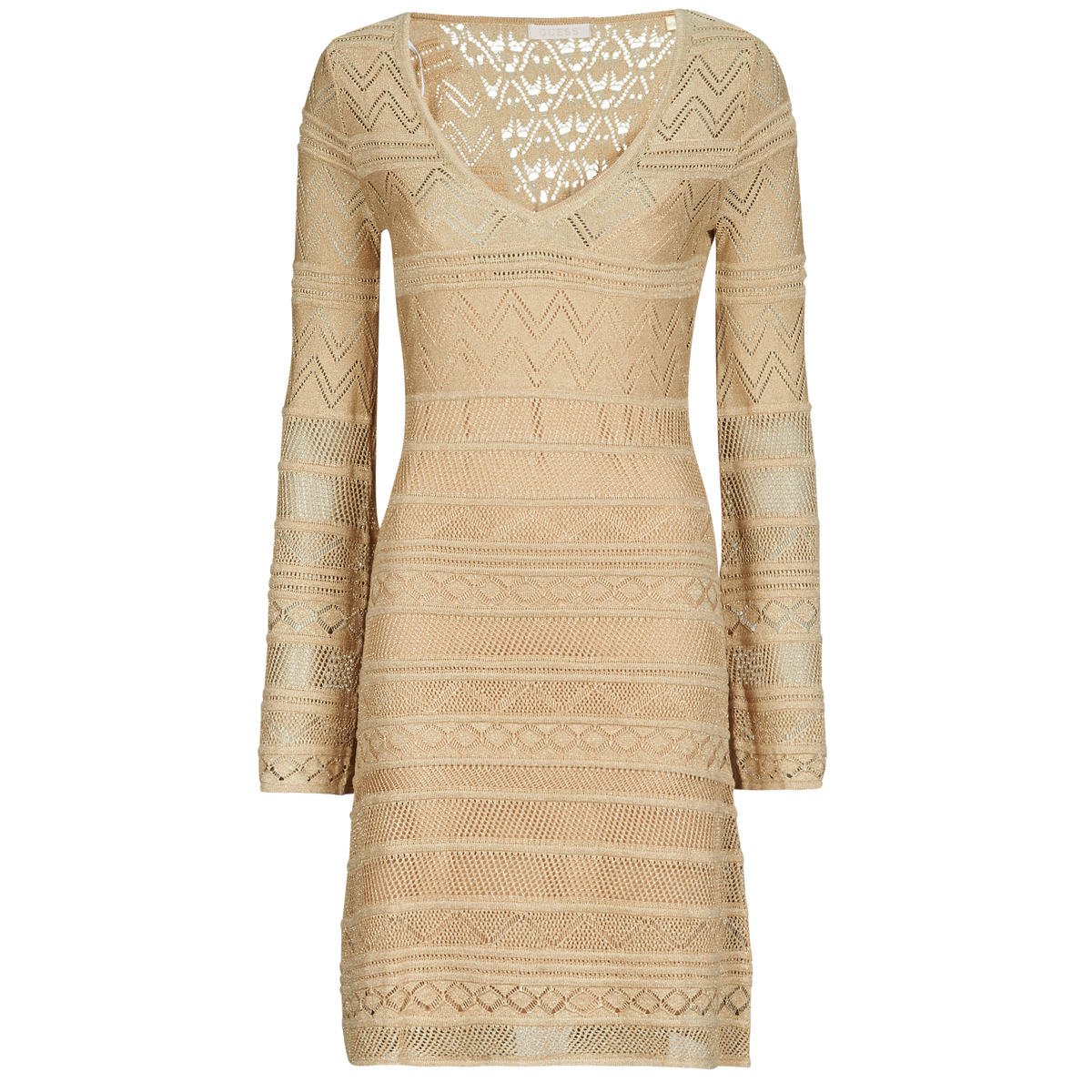 Guess - NELLIE VN LS DRESS - Gold