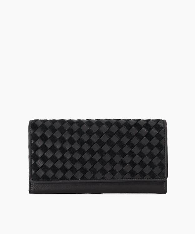 Konnor Black - Woven Leather Purse
