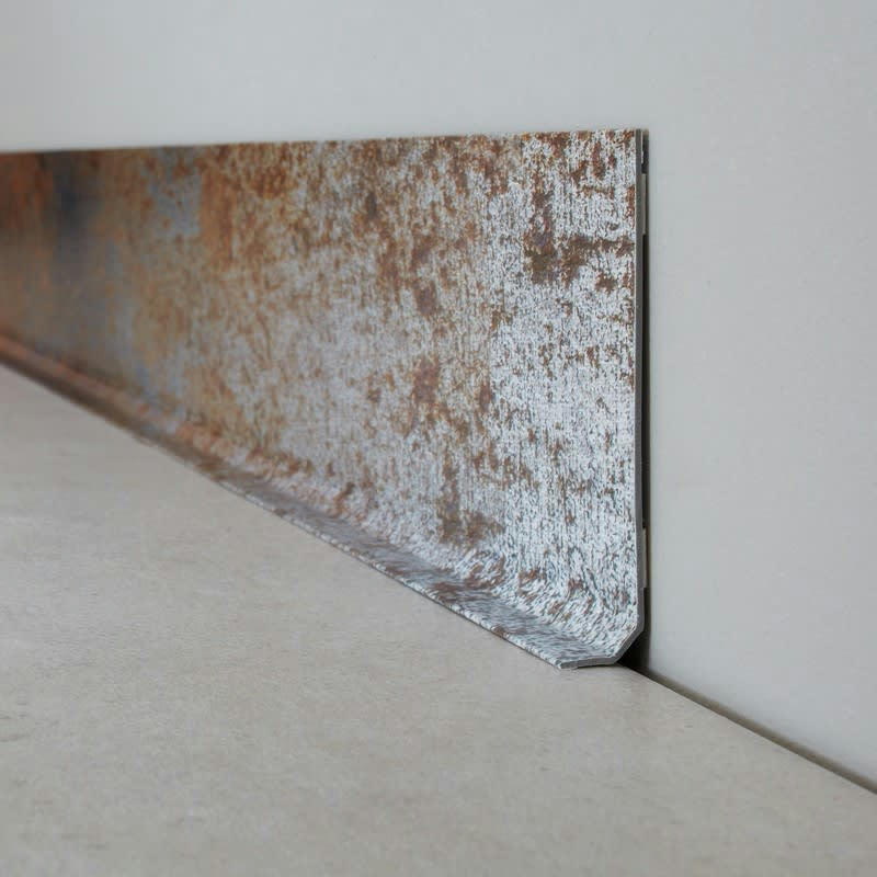 FULL METAL - Plinthe PVC lot de 10 L100xH. 8cm Marron Rouille Indus