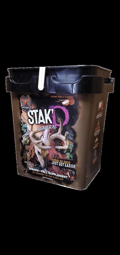 Rack Stacker Stak'D Hunting Mineral Pail Attractant, Coconut Vanilla, 20-lbs