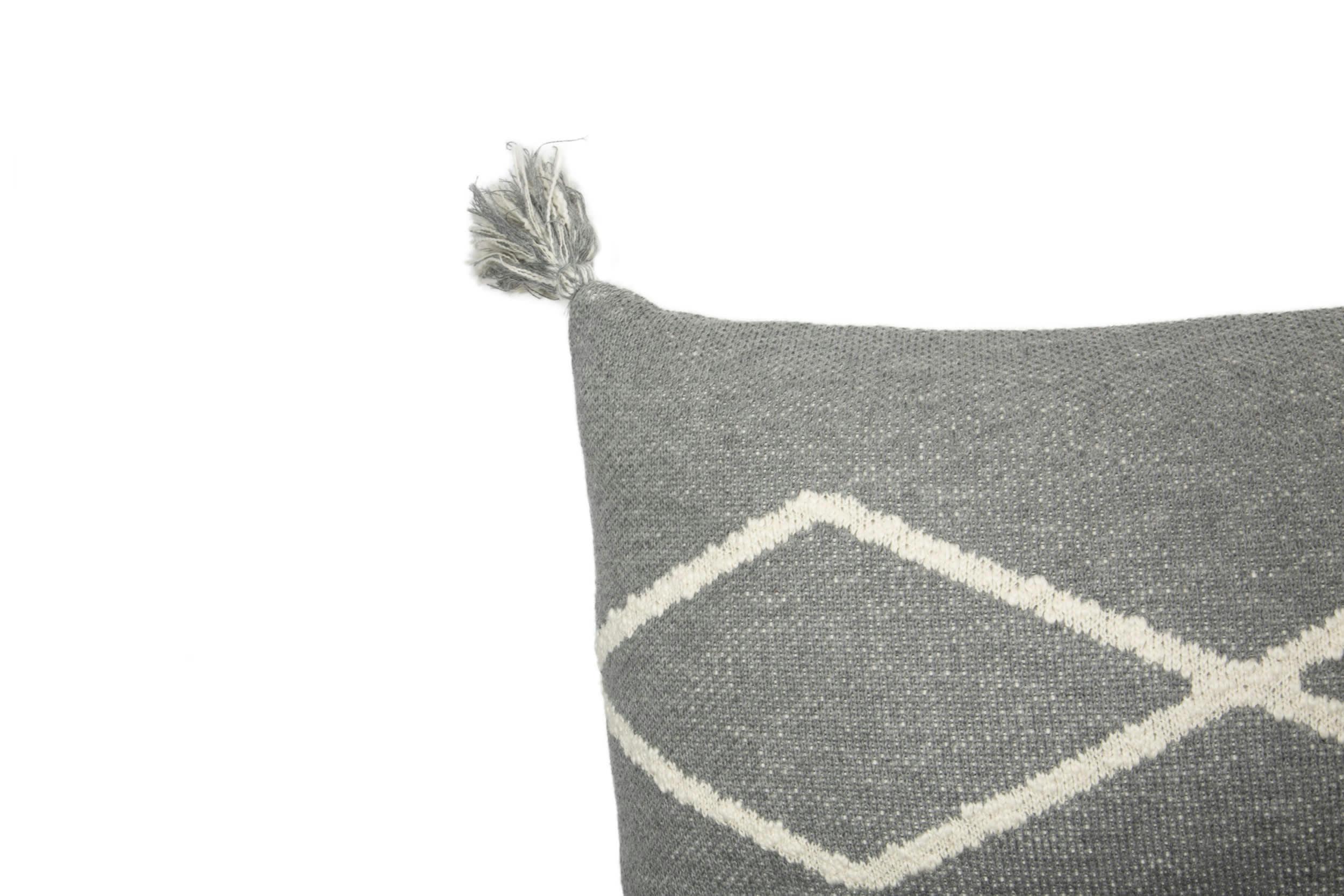 OASIS - Coussin en tricot en coton gris 30x48