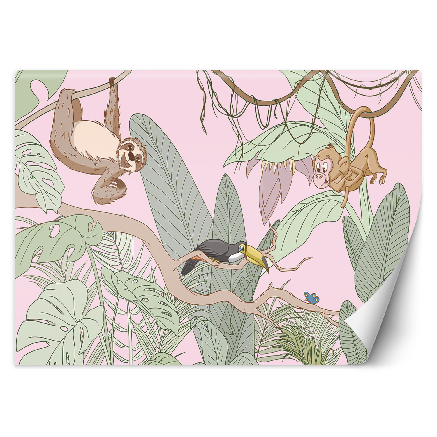 Feeby Fototapeta, Tropikalne zwierzęta w dżungli 150x105