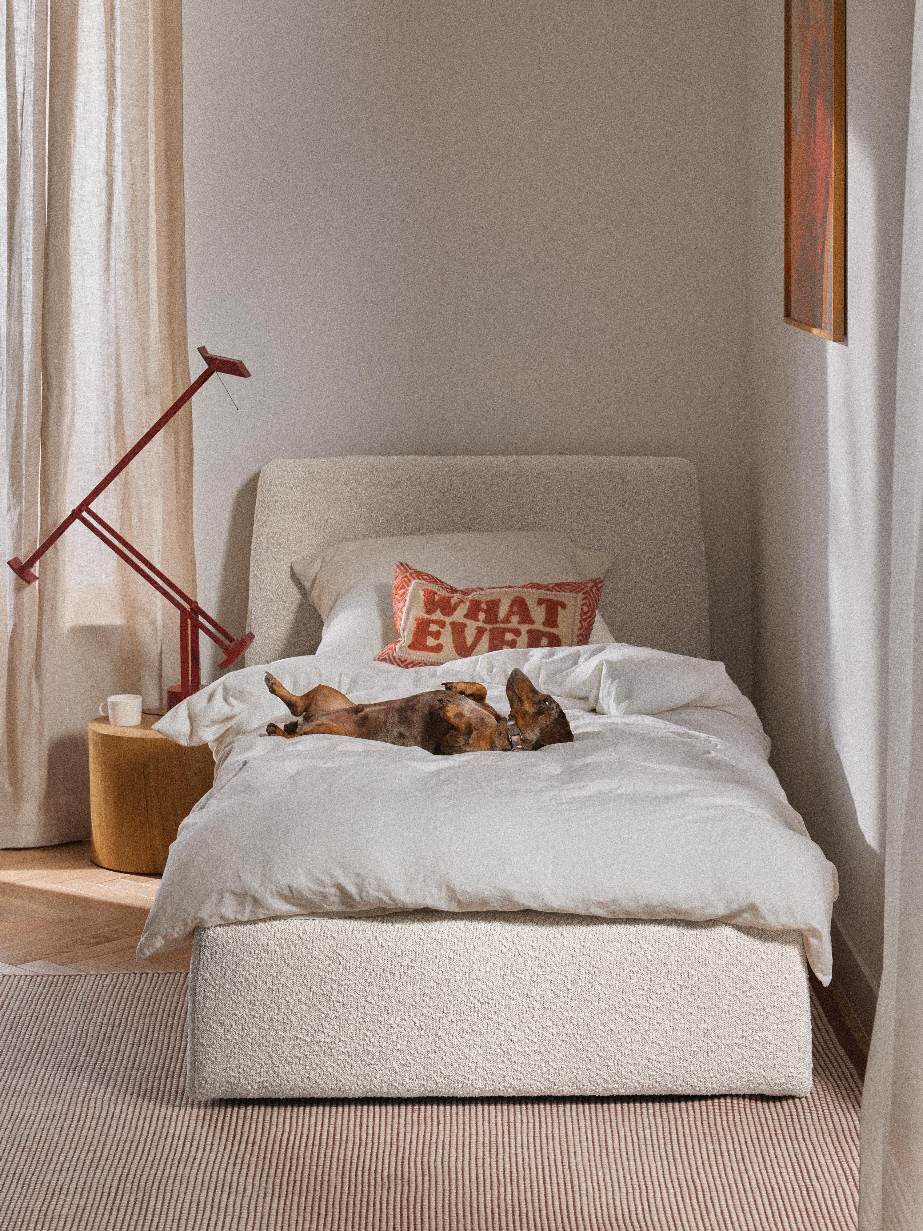 Bouclé-Einzelbett Cloud