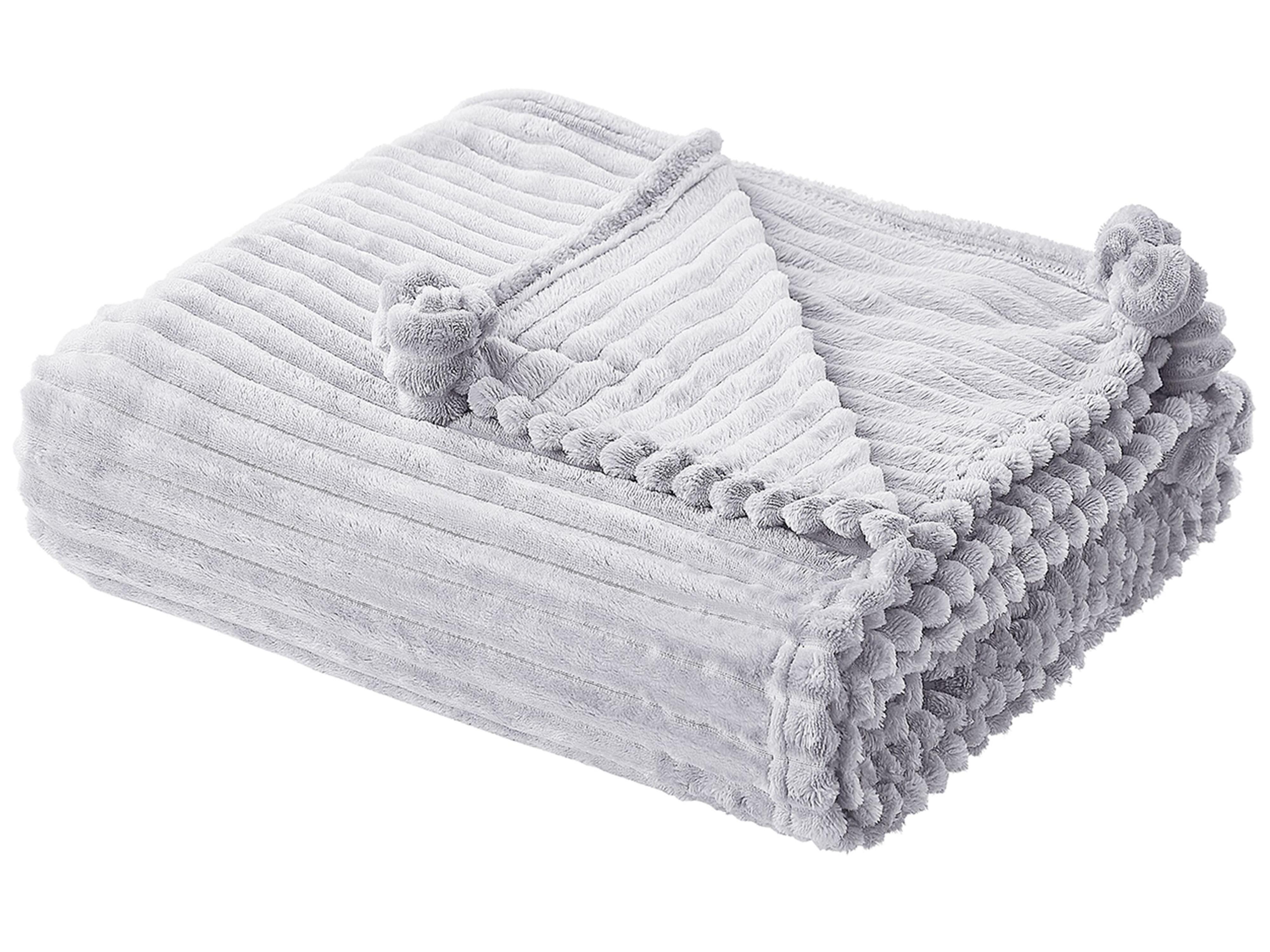 Blanket KAWERI 150 x 200 cm Light Grey