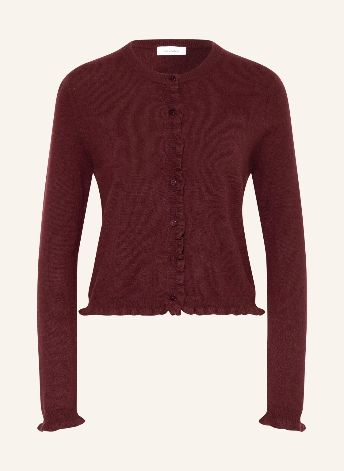 darling harbour Strickjacke aus Cashmere mit Rüschen