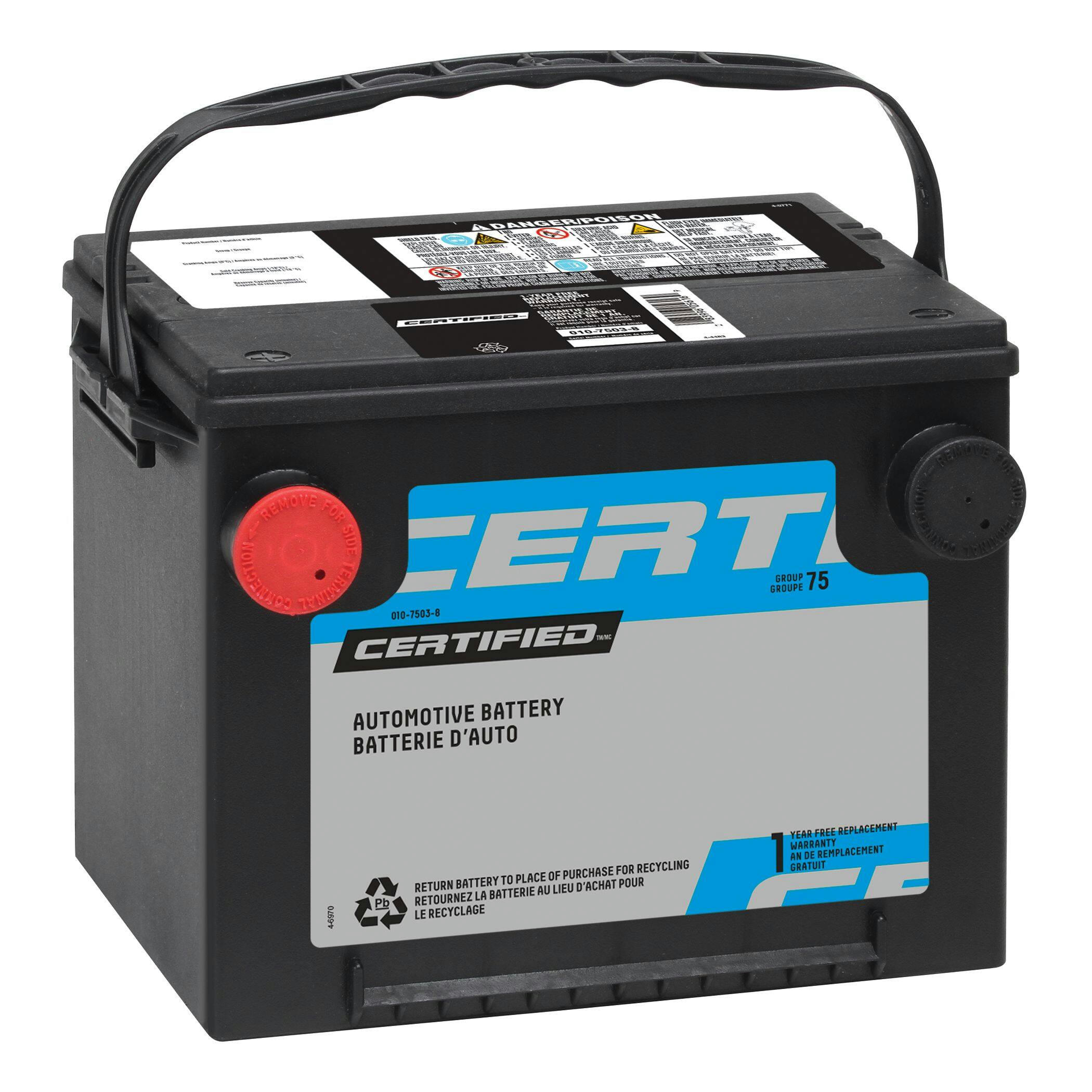 Certified Group Size 75 Battery, 575 CCA