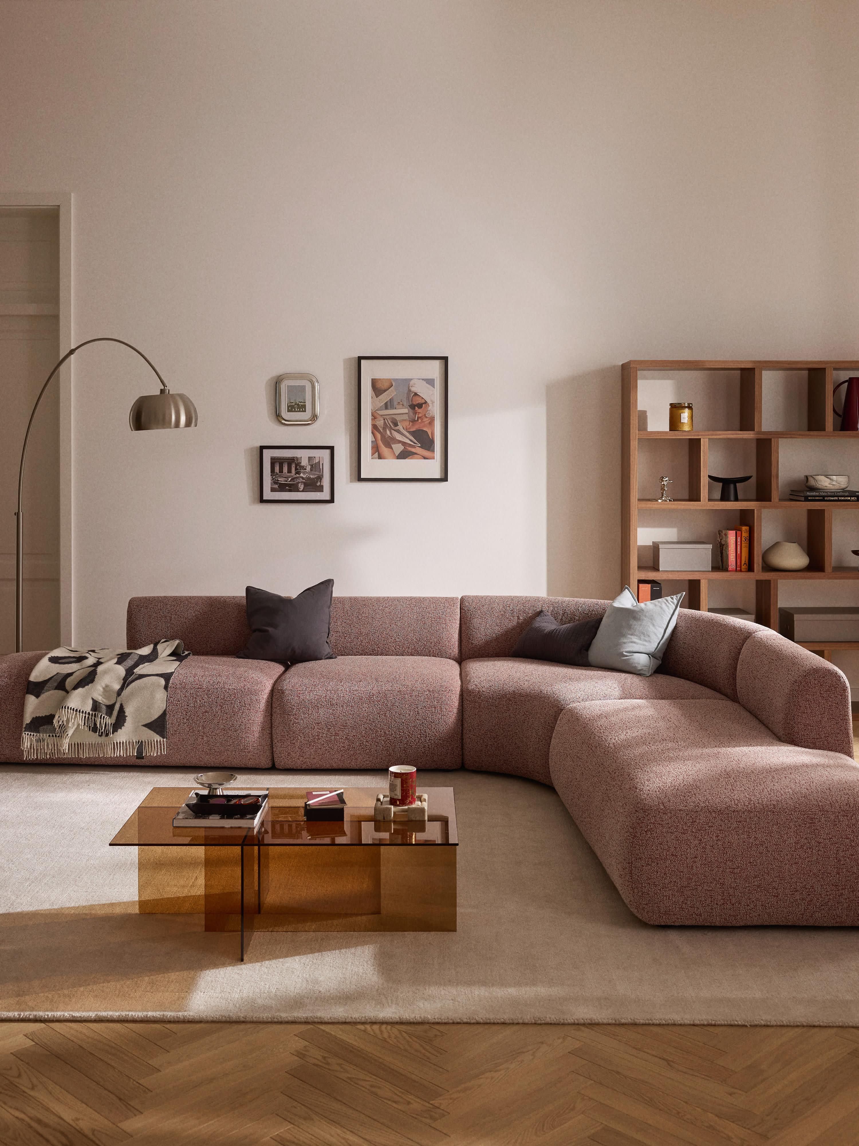 Modulares Bouclé-Ecksofa Sofia (4-Sitzer)