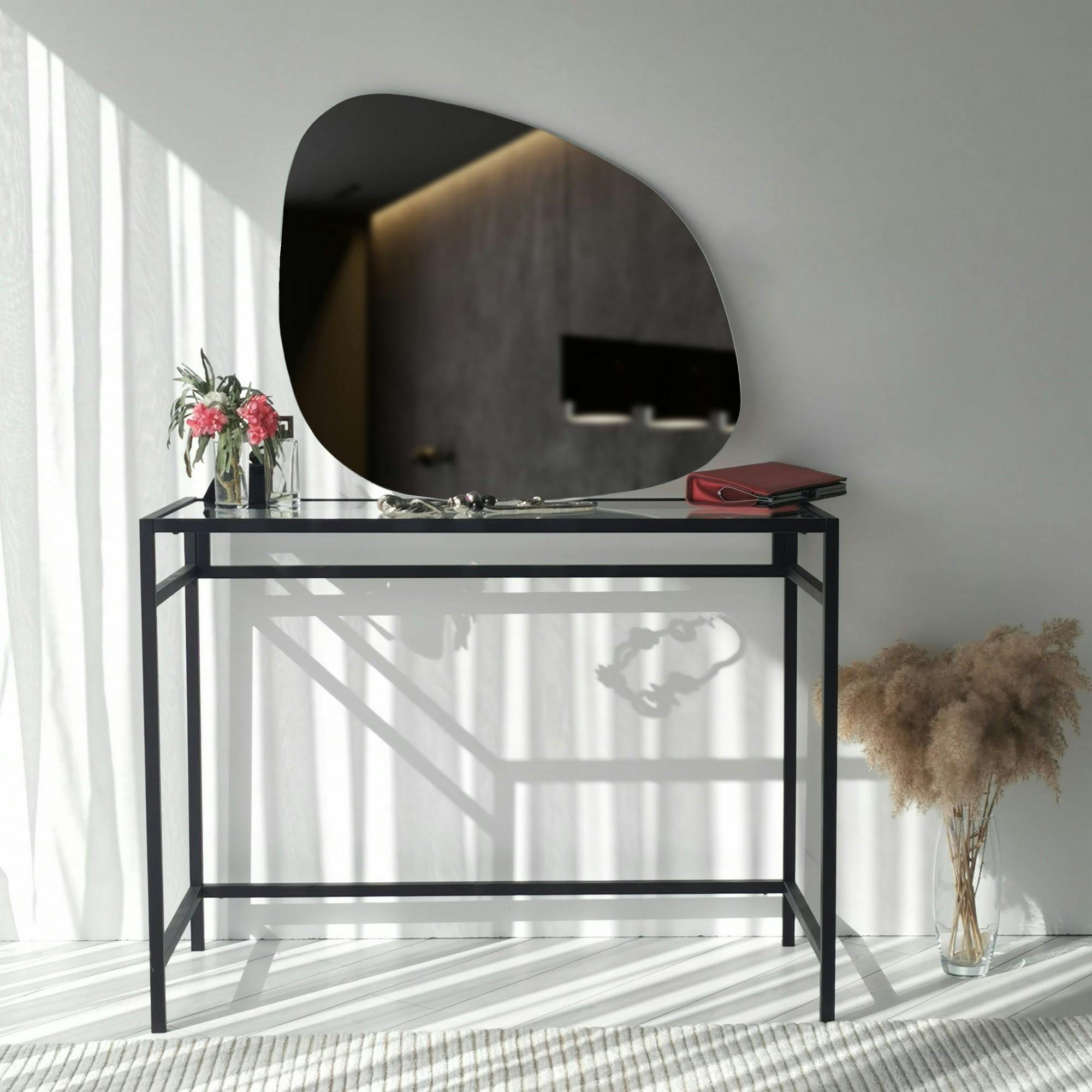 Miroir mural organique forme galet 90 cm - style design CODY