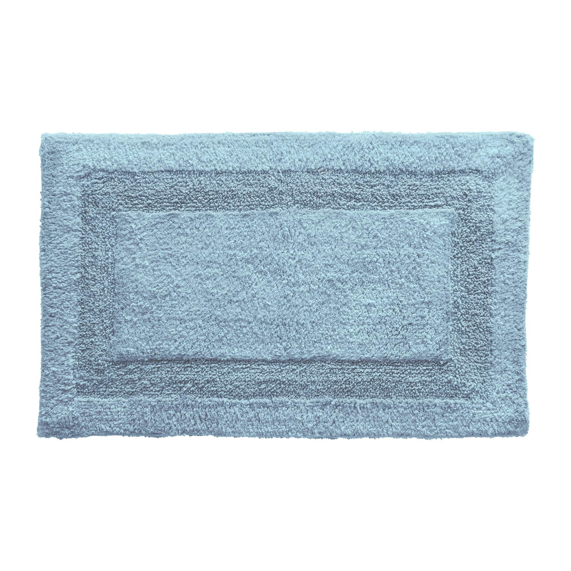 POSITAP - Tapis de bain bleu 50x80 en coton