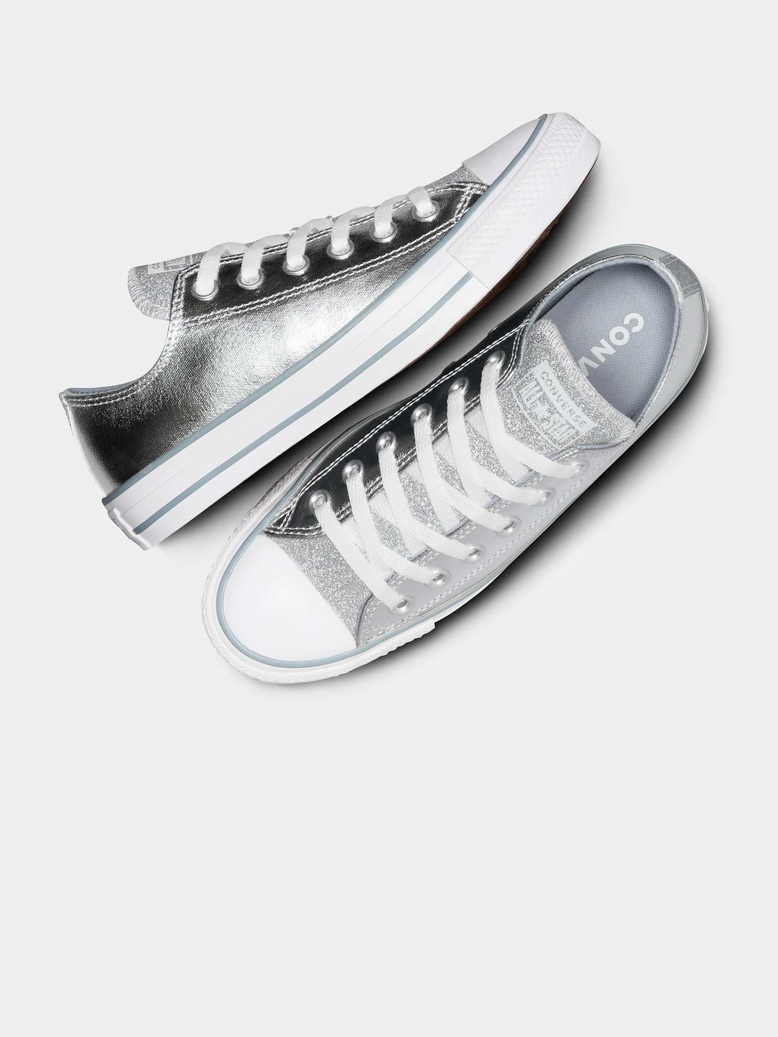 Womens Chuck Taylor All Star Sparkle Party Low Top Sneakers
