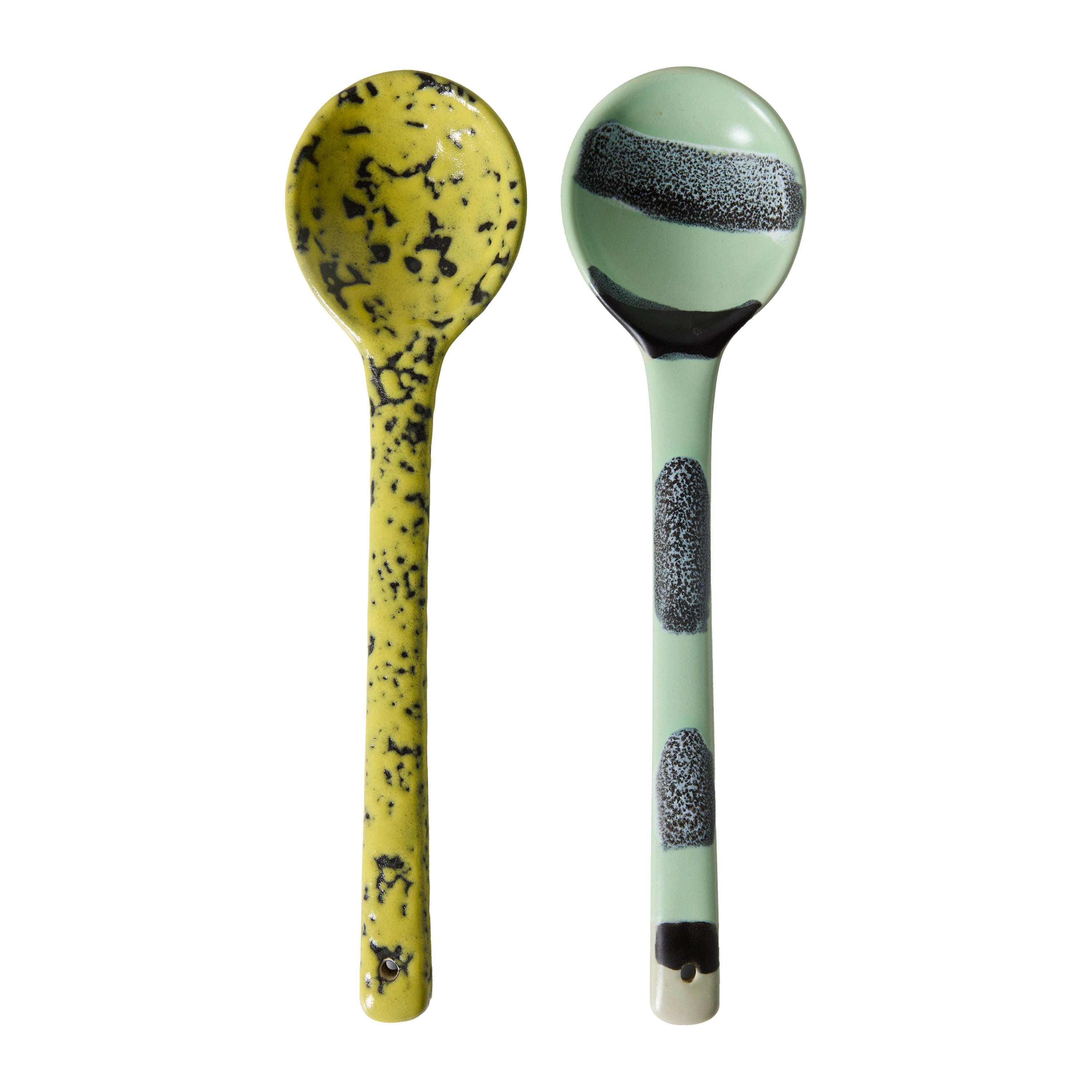 HKliving 70's Ceramics Saladebestek - Set van 2 - Mines