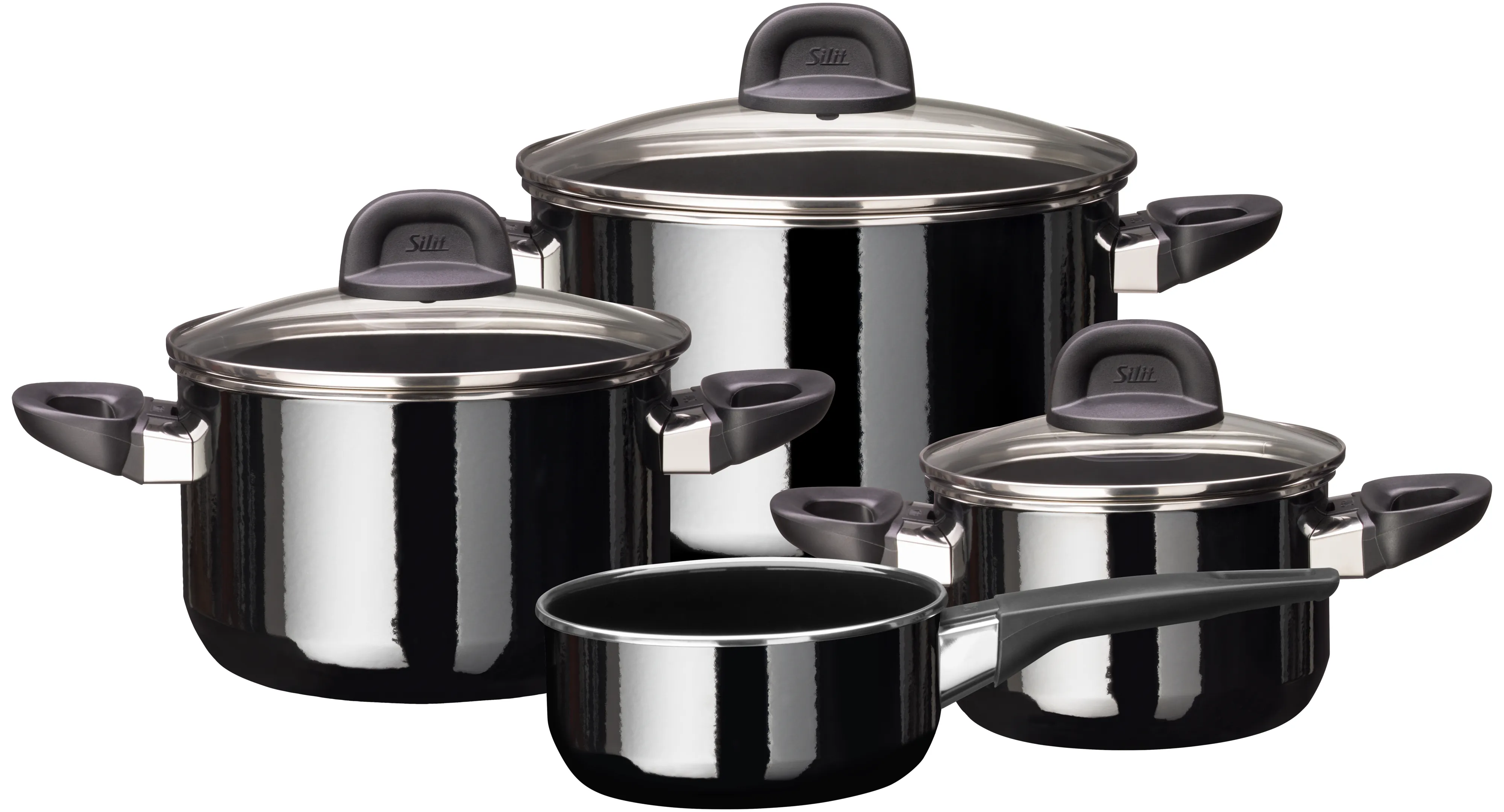Silit Silargan Modesto Line Cookware Set 4-piece, Black