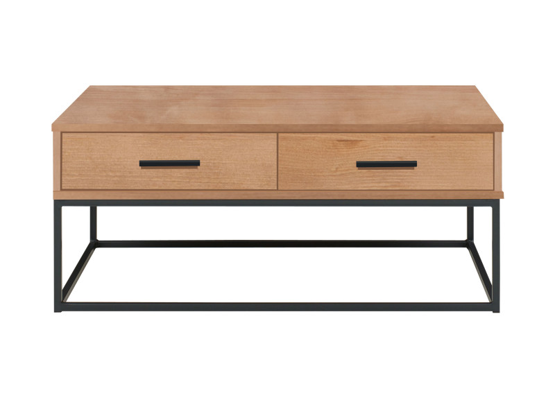 Ława 120 cm Sydney I drewniana loft 4 szuflady, kolor dębowy
