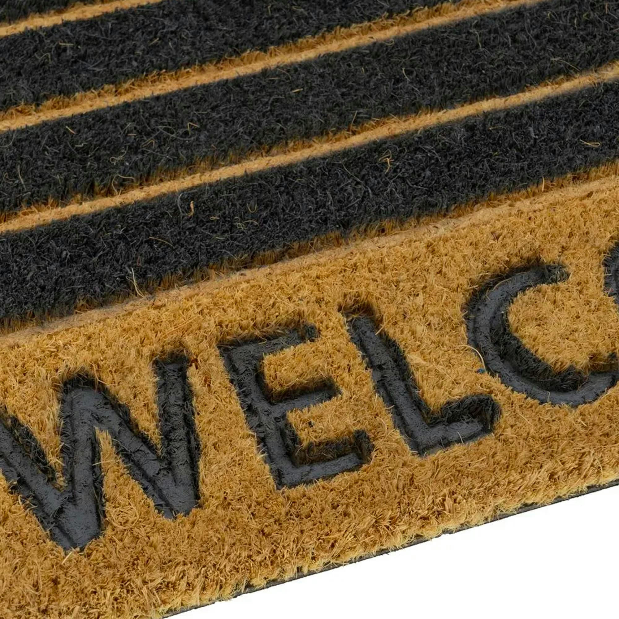 - Paillasson coco rayé welcome 60x40x1.5cm
