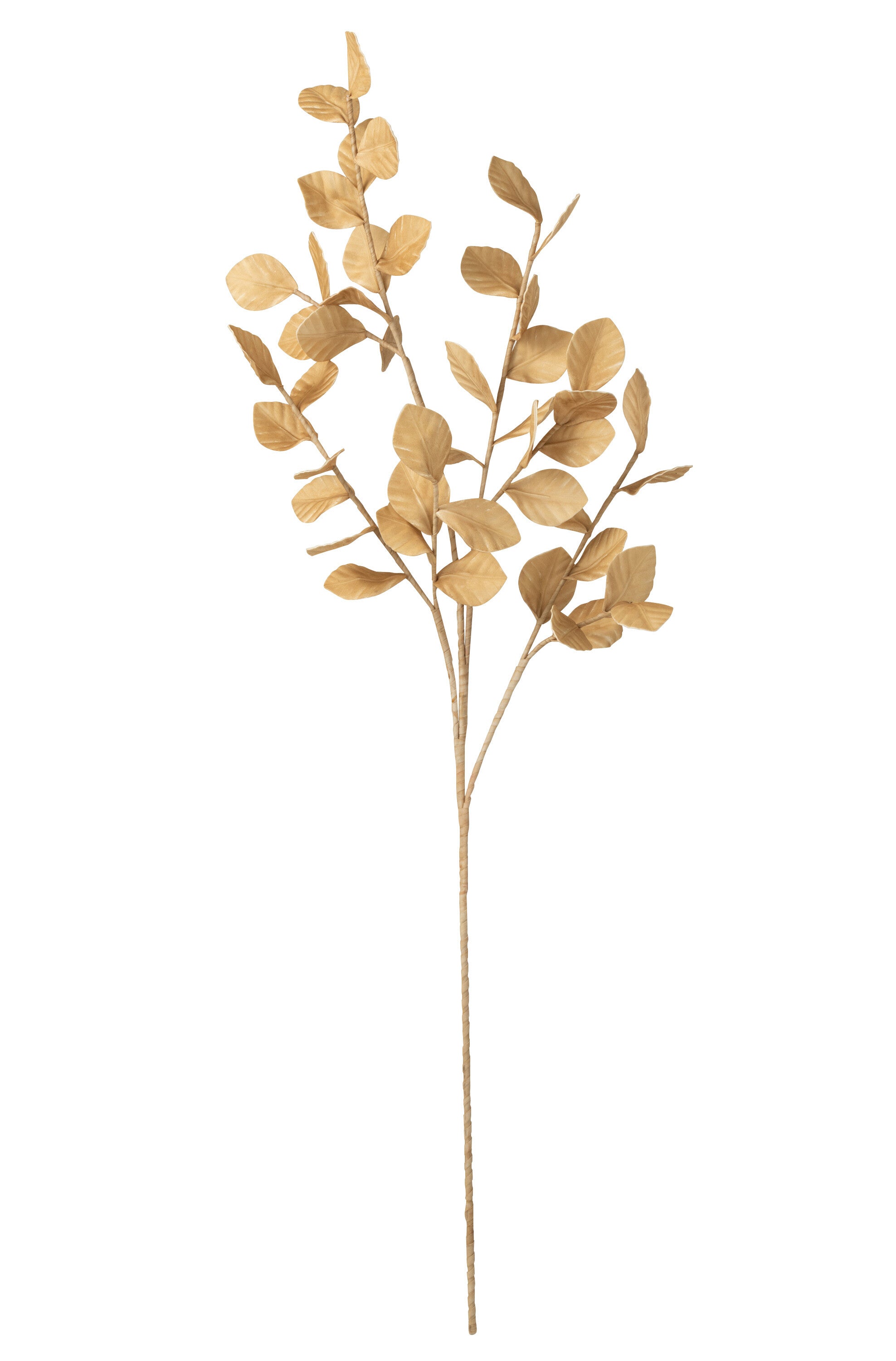 J-Line decoratie tak Bladeren Eva - kunststof - geel