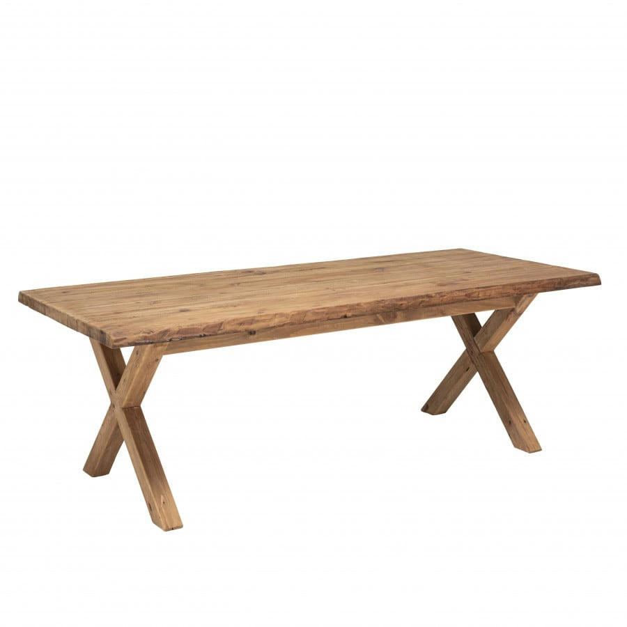 ANDRIAN - Table à manger 220x100cm bois Pin recyclé