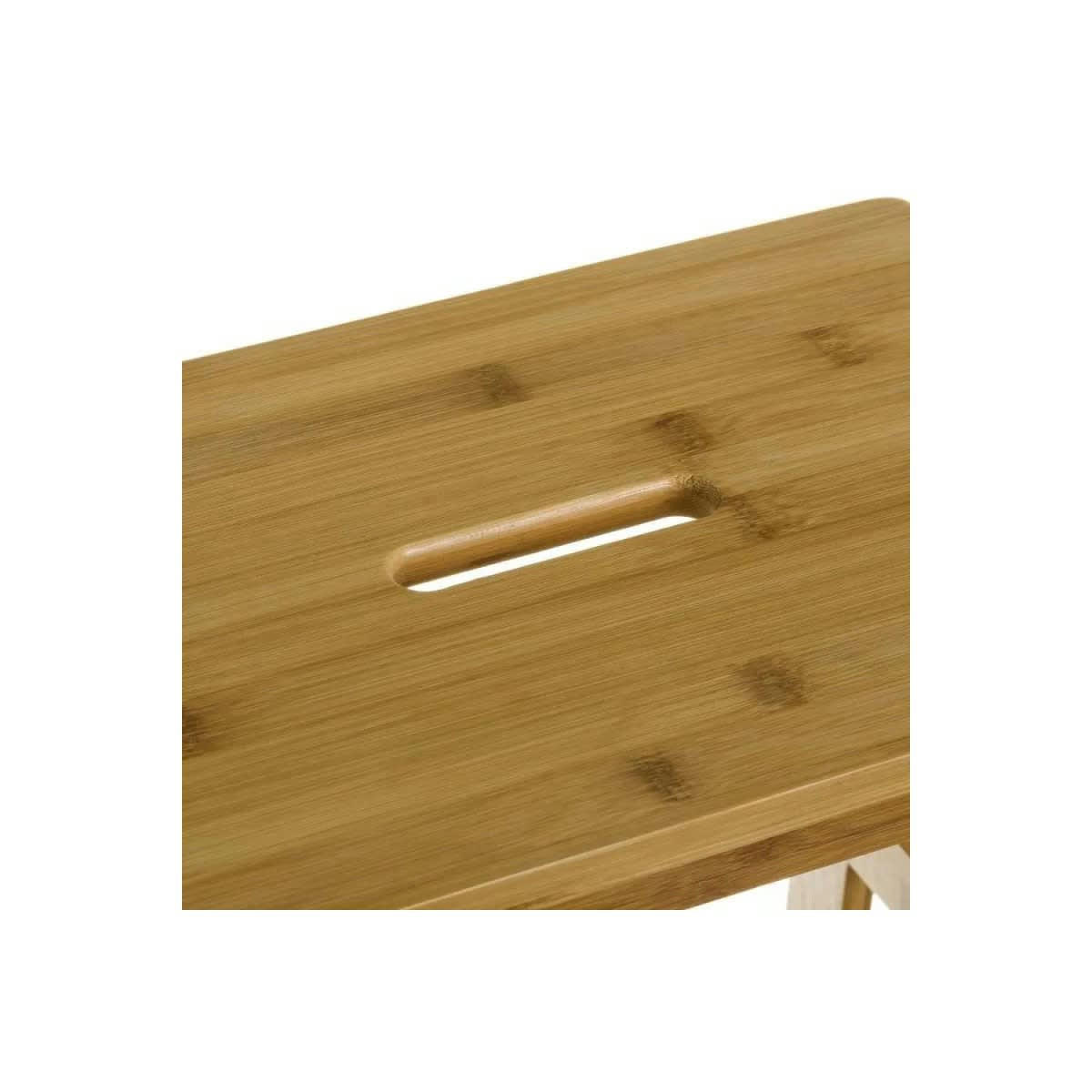 BAMBOU - Escabeau marchepied en bambou 2 marches H47cm