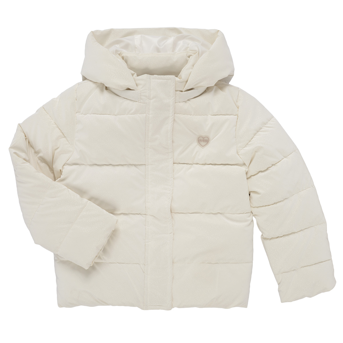 Guess - HOODED LS PADDED PUFFER W/ZIP - White