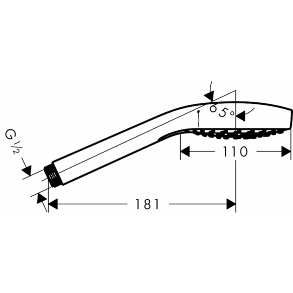 Handbrause, »Croma Select S«, 3 Strahlarten, L: 183 cm, rund