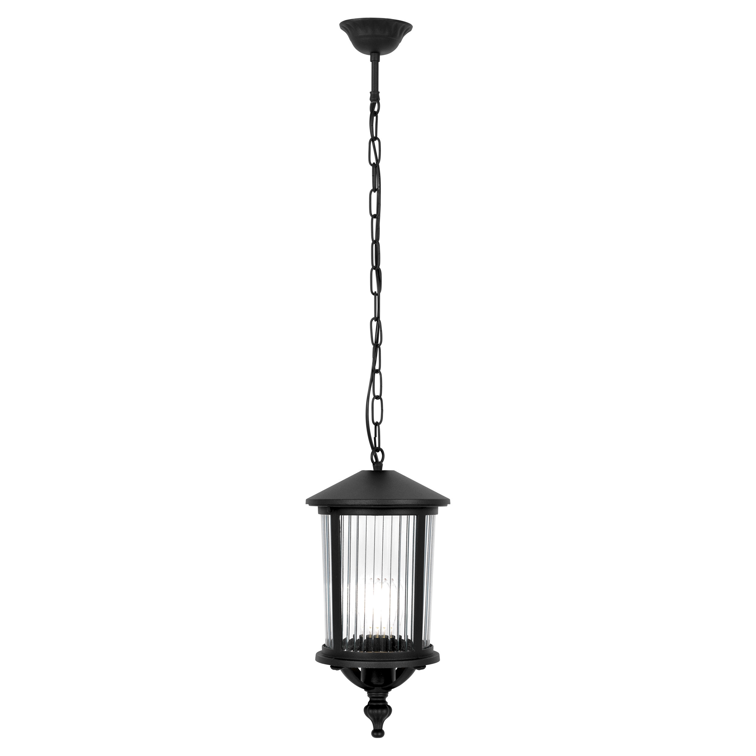Lampa sufitowa zewnętrzna MIAMI łańcuch czarny 1xE27x15W IP44 Kaja