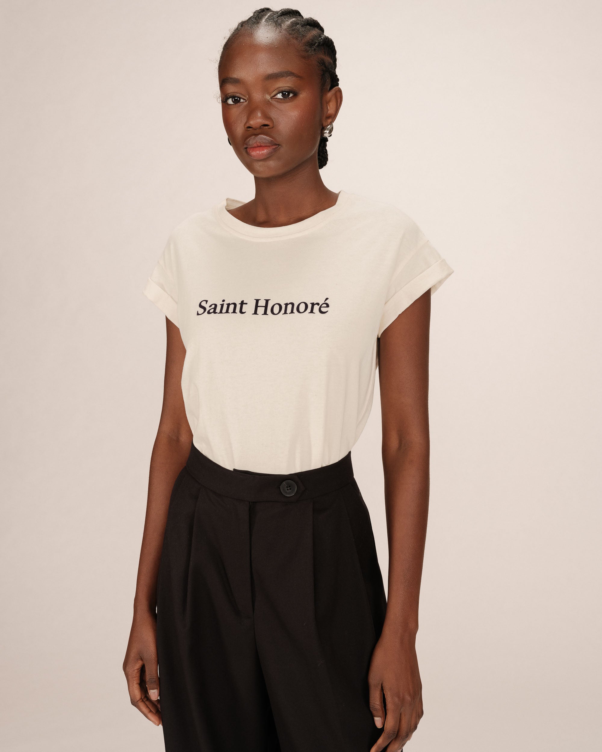 T-shirt a message beige Sorentino