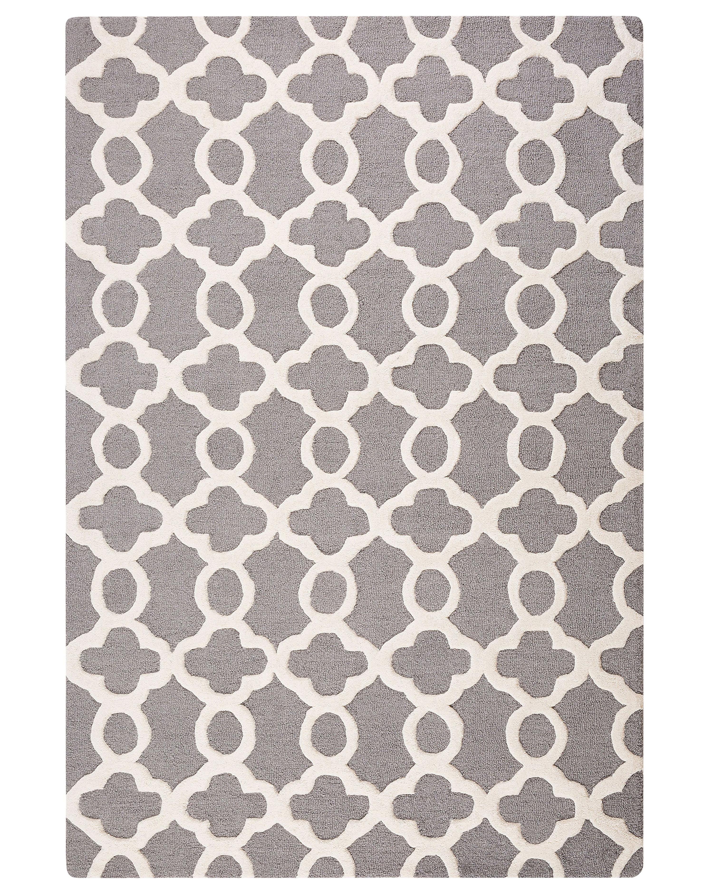 Rug ZILE Grey 140 x 200 cm Wool