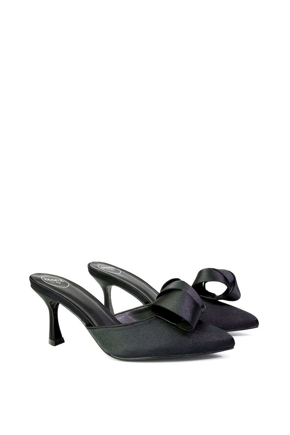 XY London Keri' Pointed Mid Stiletto Heel Court Shoe Mules