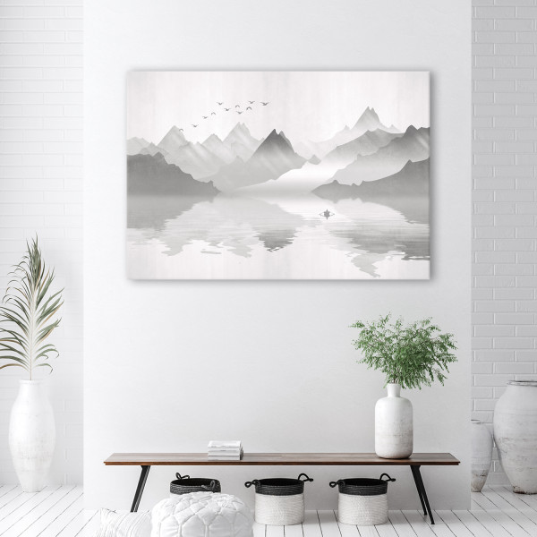 Feeby Obraz na płótnie, Góry nad jeziorem abstrakcja 60x40
