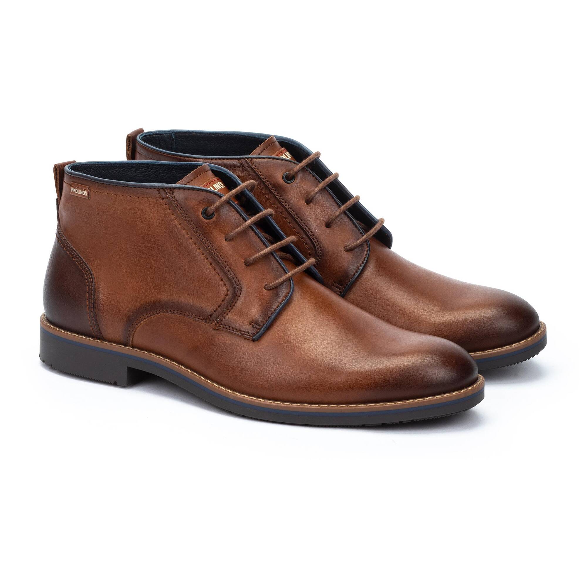 LEON - Botines con cierre de cordones para hombre