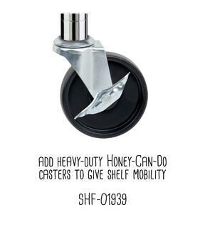 Honey Can Do 30 Chrome Wood 3 Tier Adjustable Shelving Unit