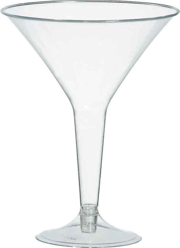Big Party Pack Plastic Reusable Martini Glasses, Clear, 8-oz, 20-pk, for Christmas/Thanksgiving/New Year's Eve/Birthday Party