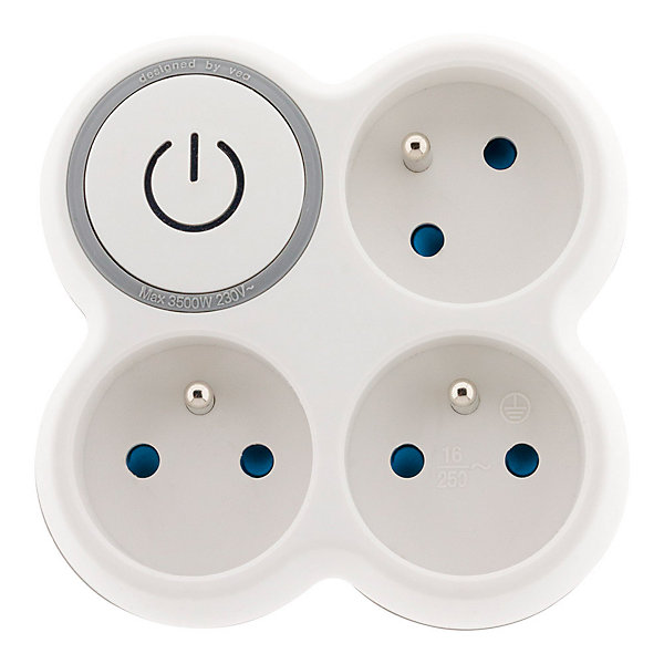 Multiprise triplite   interrupteur 16A - Zenitech