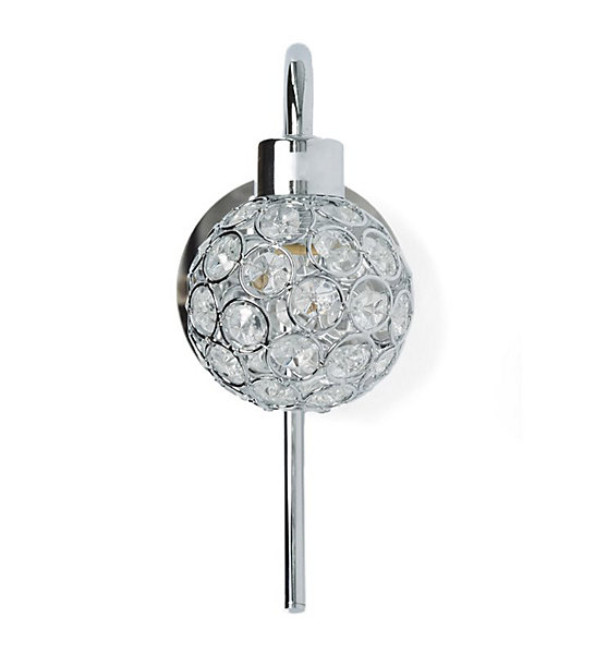 Applique murale lampe intérieur en verre chromé Compatible LED
