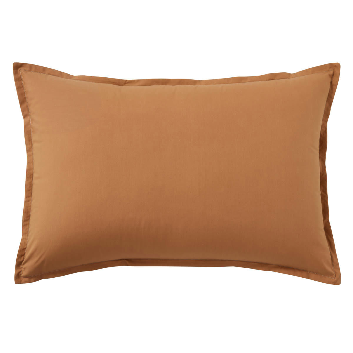 VANOISE - Taie d'oreiller en coton brun 50x70