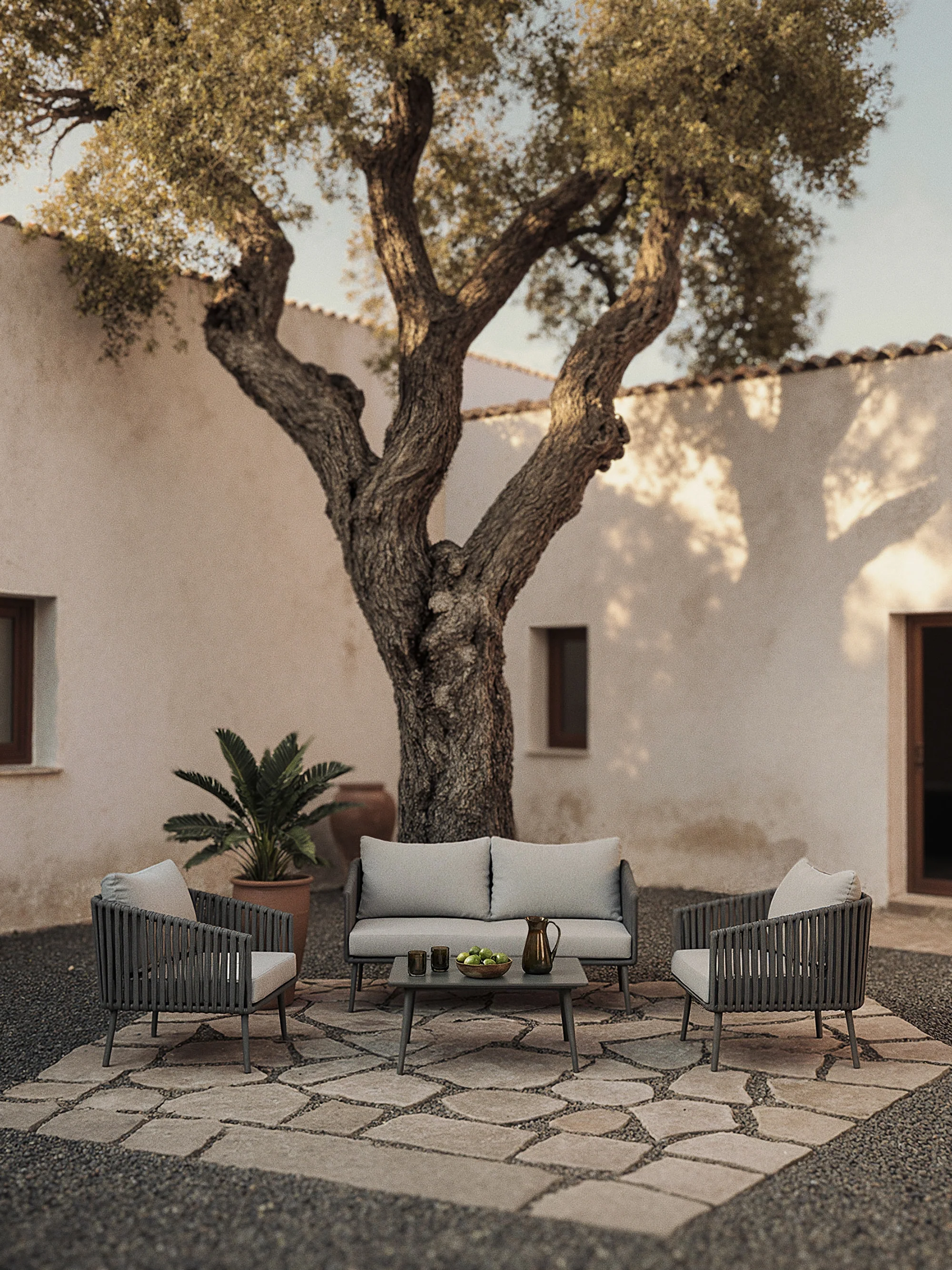 Garten-Lounge-Set Malo, 4er-Set