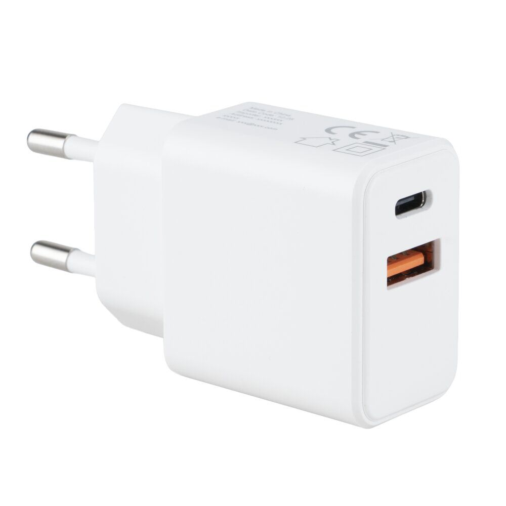 Chargeur mural 2 ports USB et USB-C 20W (2 modèles)