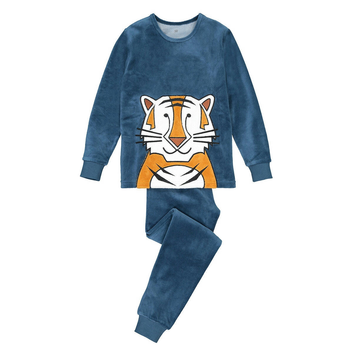 Pyjama velours, motif tigre