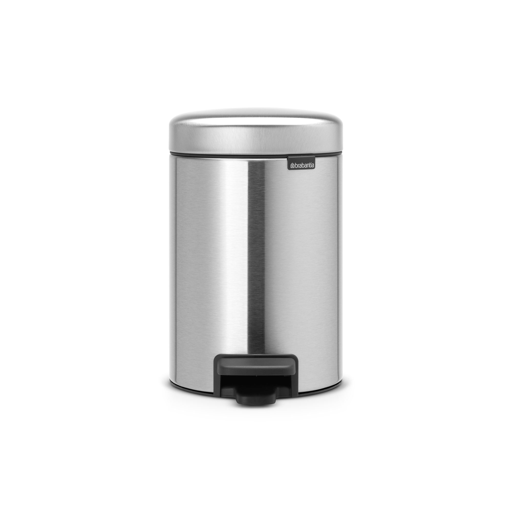 Brabantia NewIcon Pedaalemmer, 3 liter, kunststof binnenemmer - Matt Steel