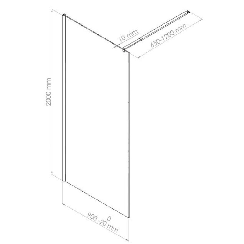 Paroi de douche transparente Alea 90 x 200 cm ONDÉE